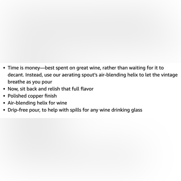 Viski Summit Aerating Pour Spout, Copper - Picture 3 of 4